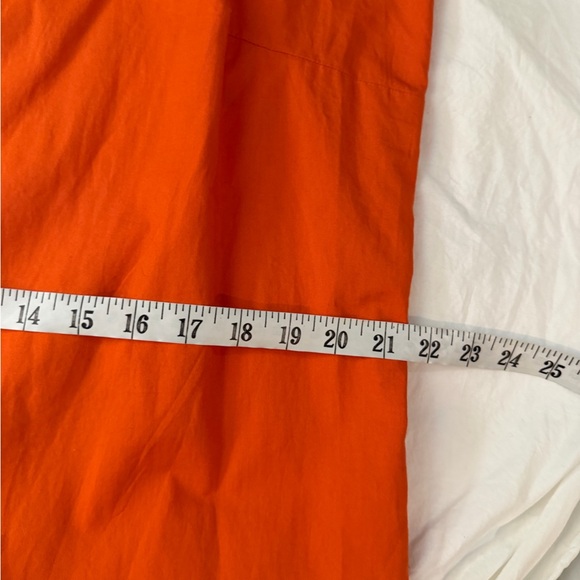 NWT ANTHROPOLOGIE Shift Mini Dress L Tassels Orange - Picture 12 of 13